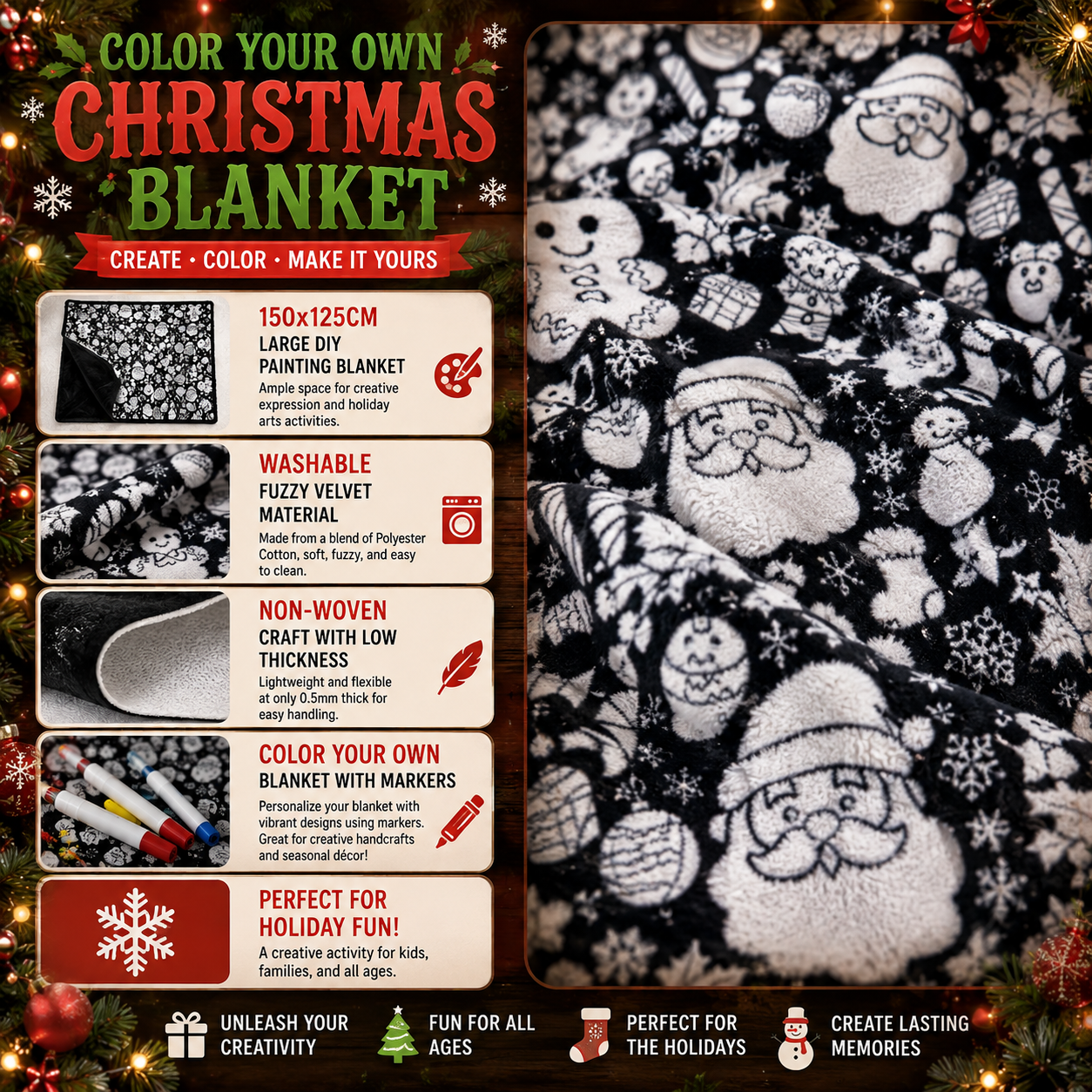Christmas Coloring Blanket