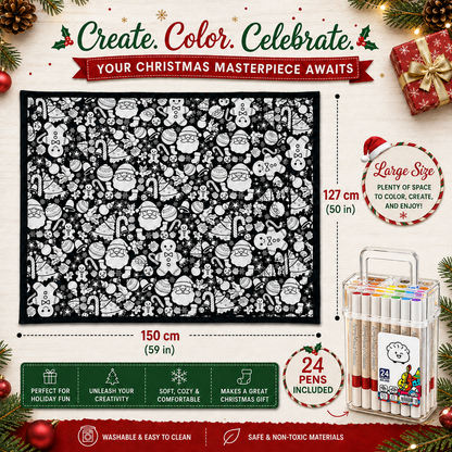 Christmas Coloring Blanket